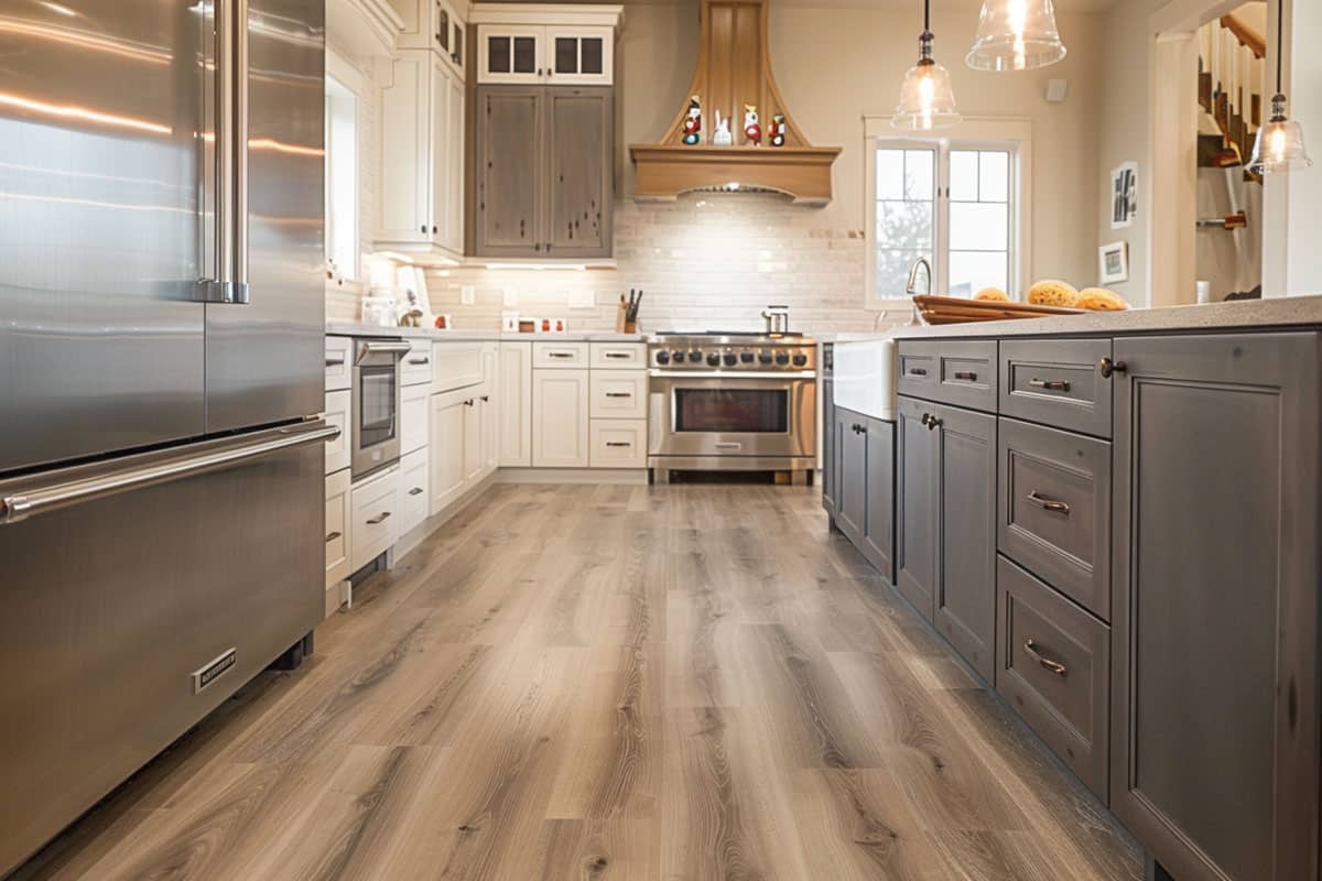 kitchen with pergo laminate floors