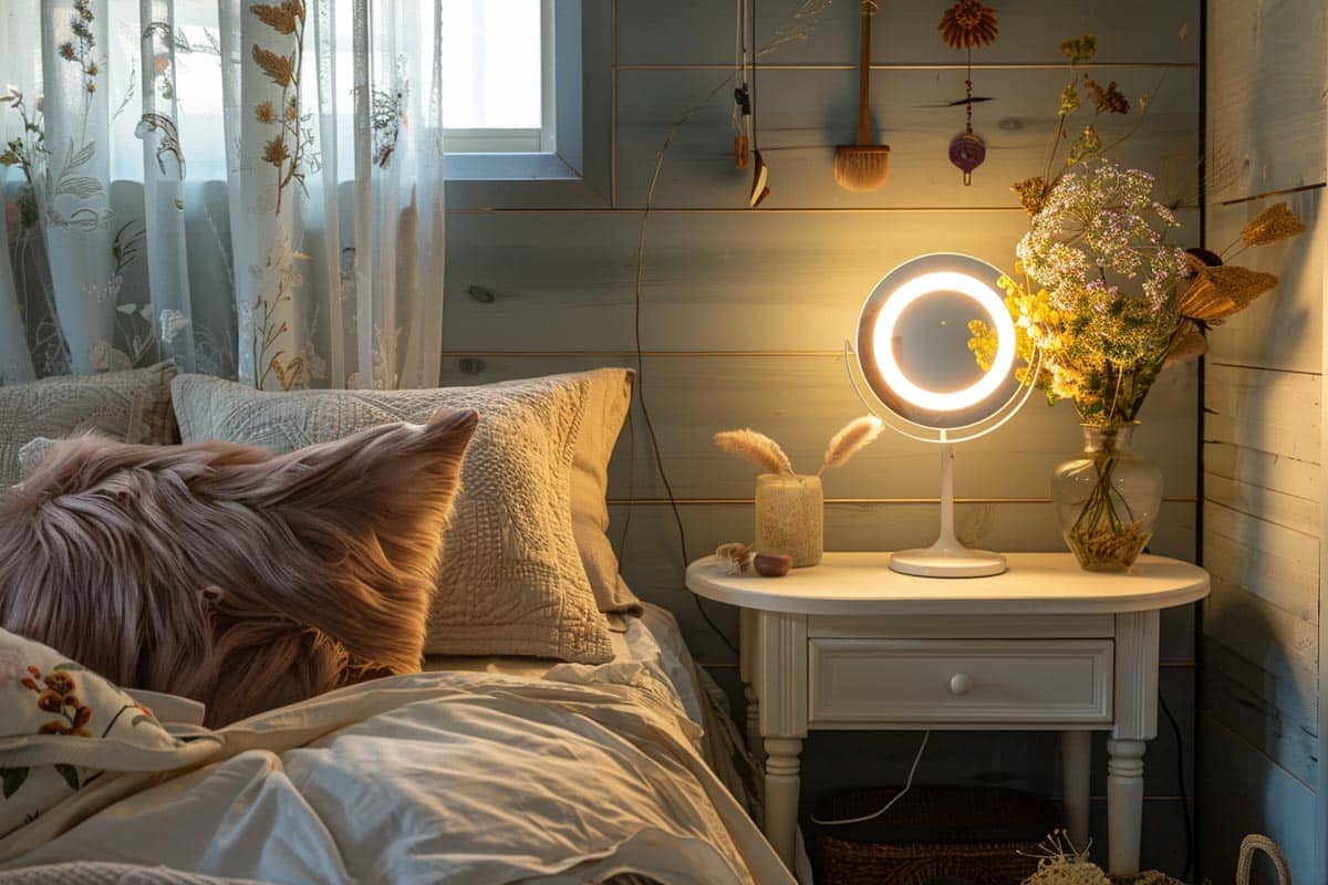 bedside LED mirror light