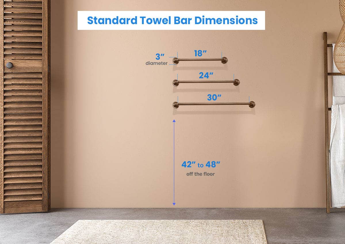 Ideal Towel Bar Dimensions For Your Bathroom