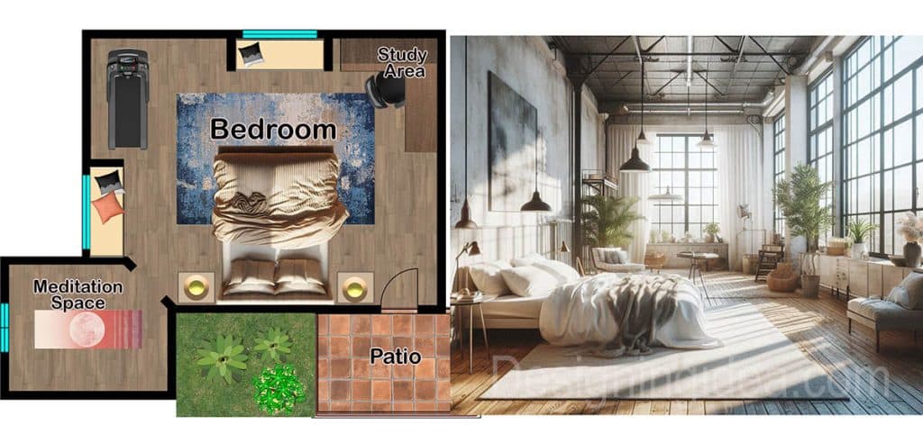 Bedroom Layout Designs With A Desk For Maximum Productivity