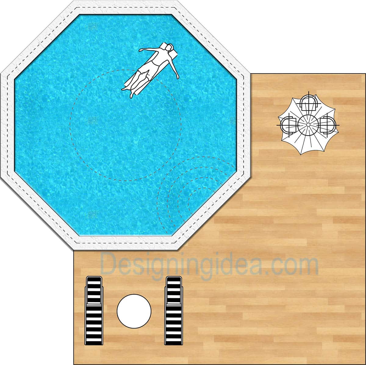 Octagonal pool