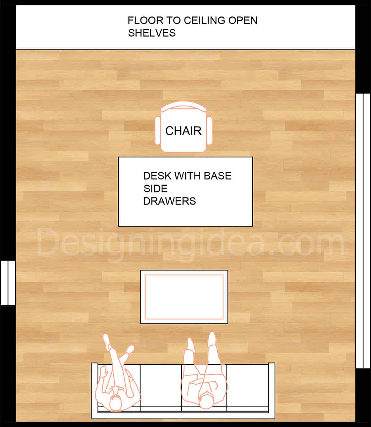 Organized office plan