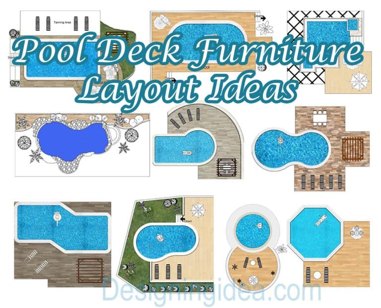 10 Space-Saving Pool Deck Furniture Layout Ideas