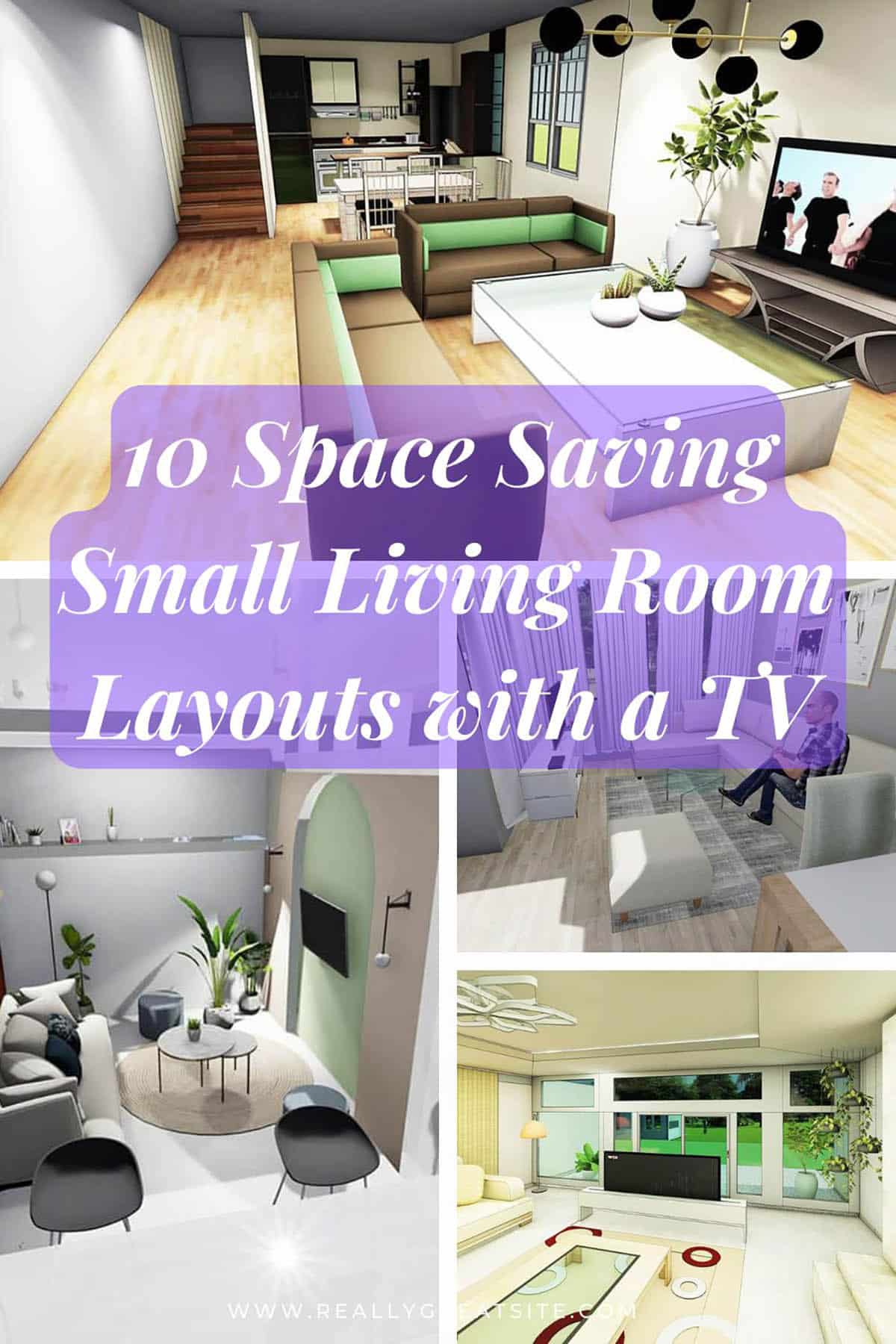 Small living room layouts with TV