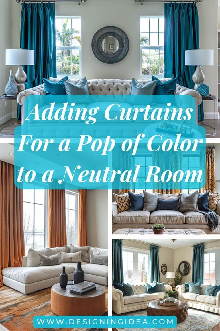 How to Use Curtains to Add a Pop of Color to a Neutral Room