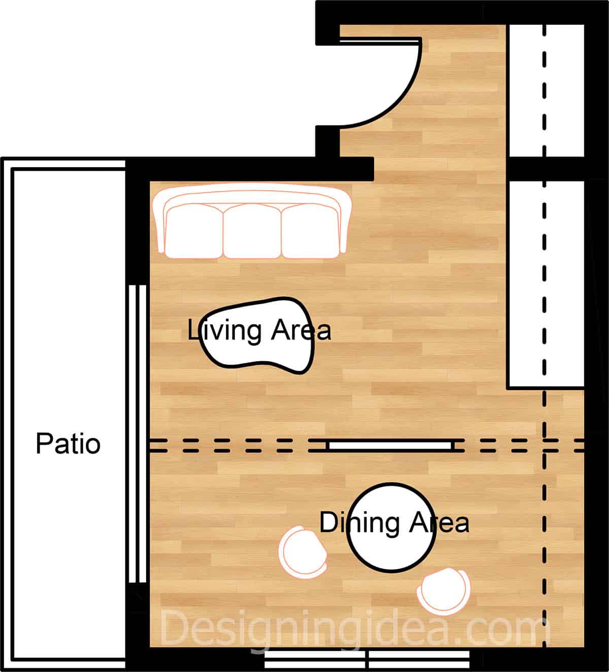 Sliding room dividers to separate spaces