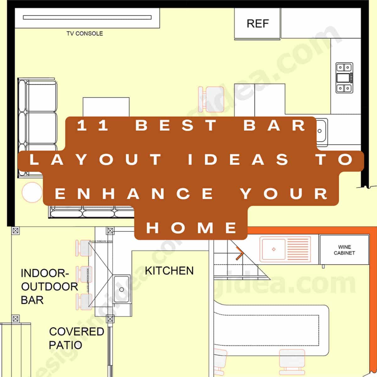 Best home bar layout ideas