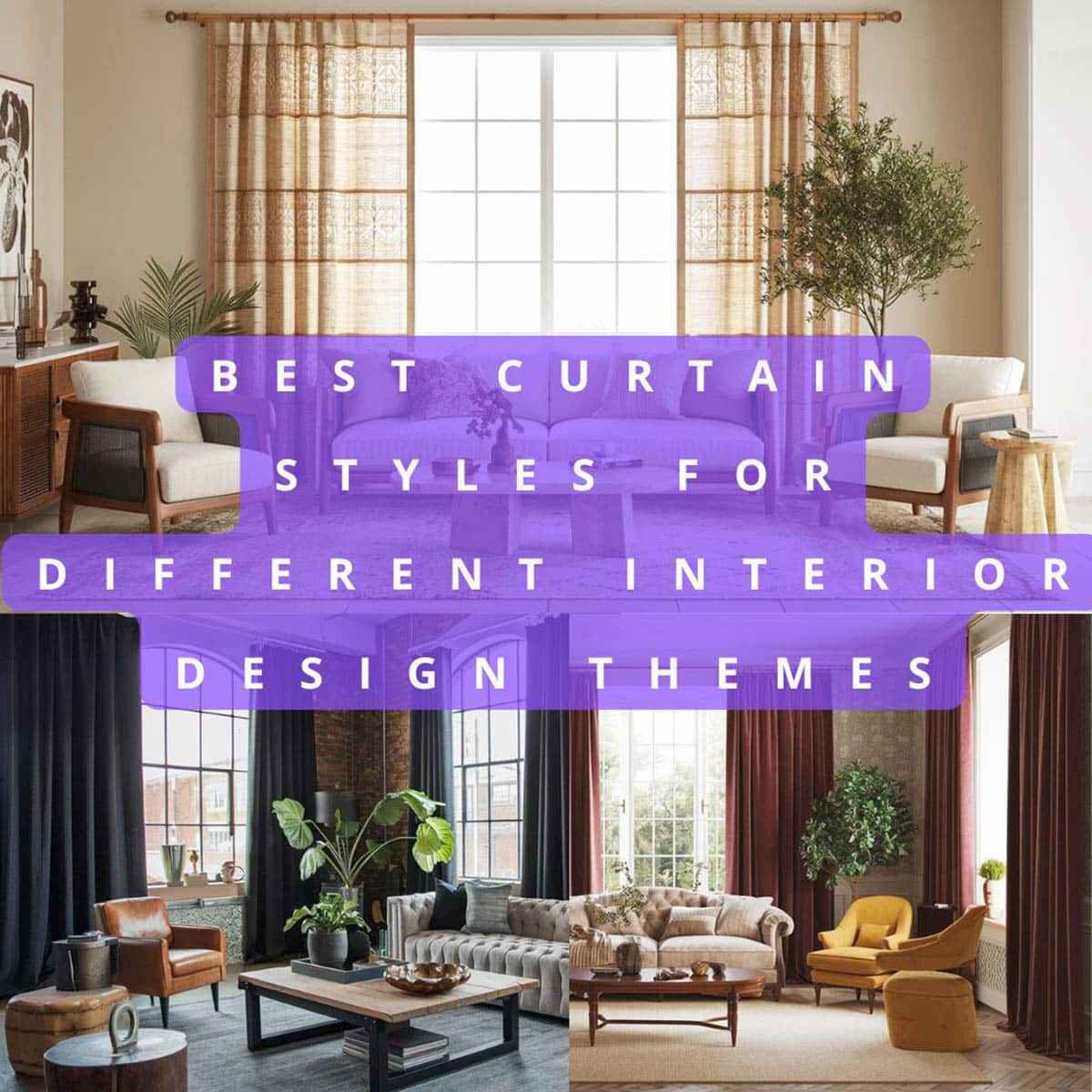 Best Curtain Styles For Different Interior Design Themes