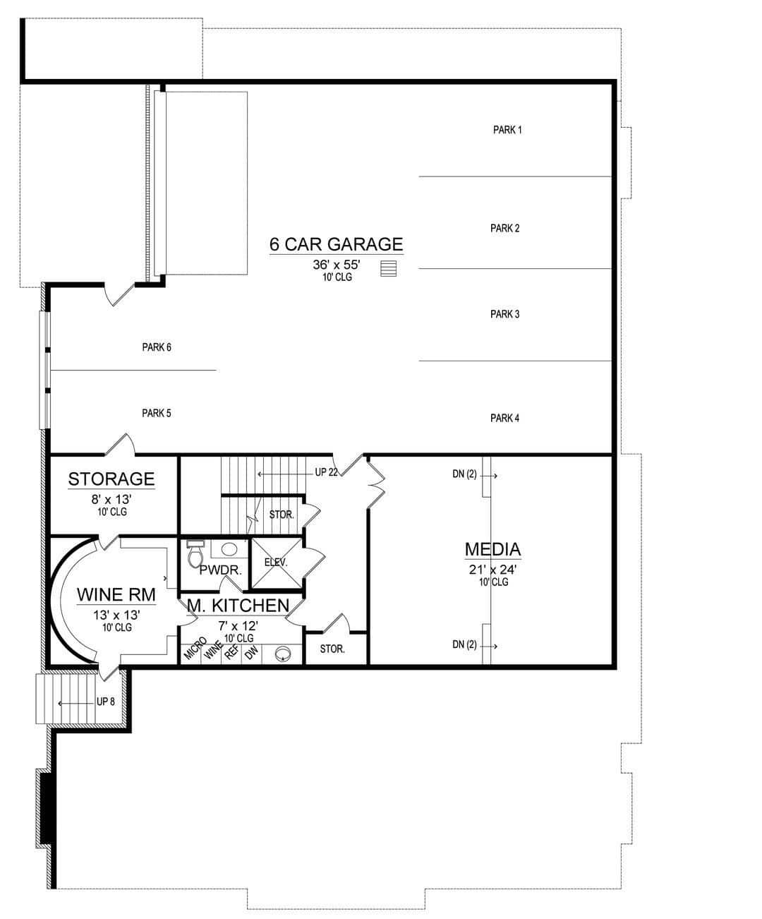 Lower level layout