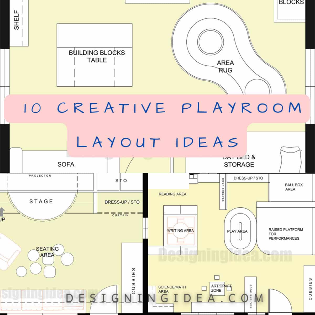 Playroom floor plan and layout ideas