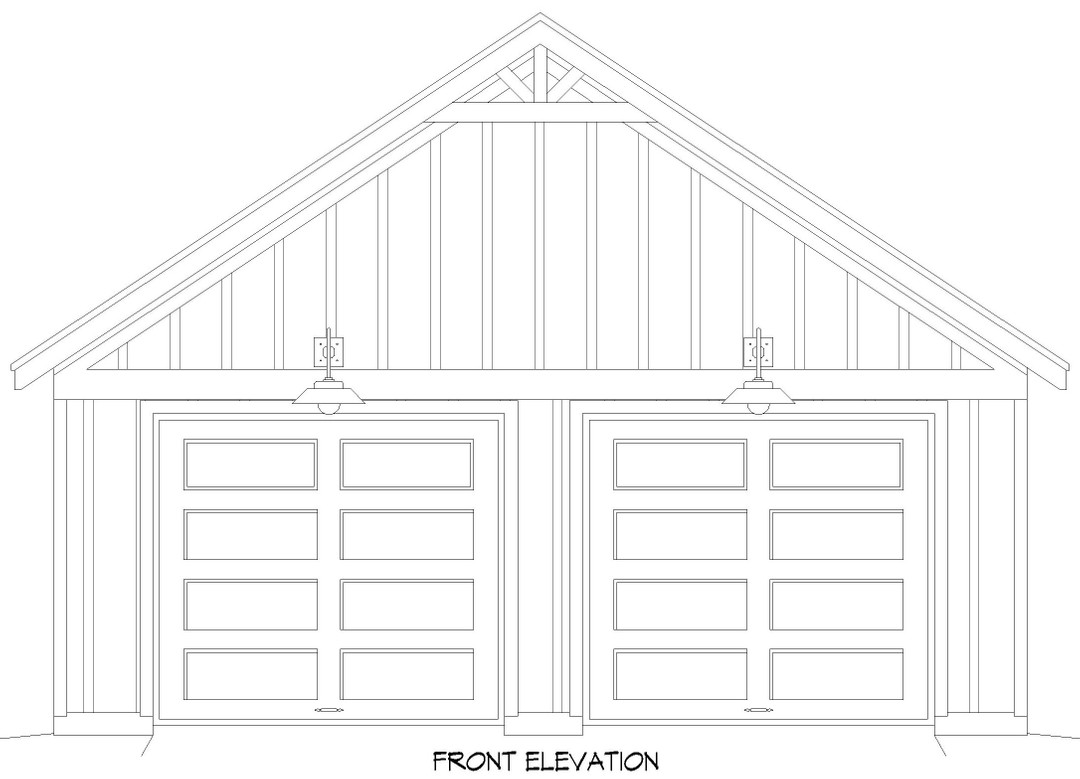 Front of garage rendering