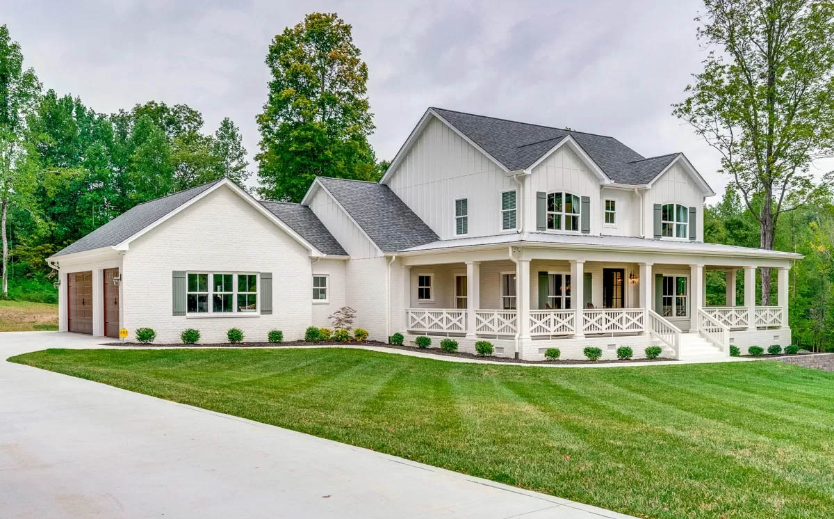 Dream farmhouse plan with covered front porch