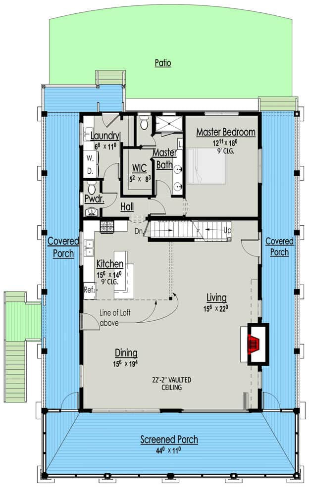 Lake home main floor plan