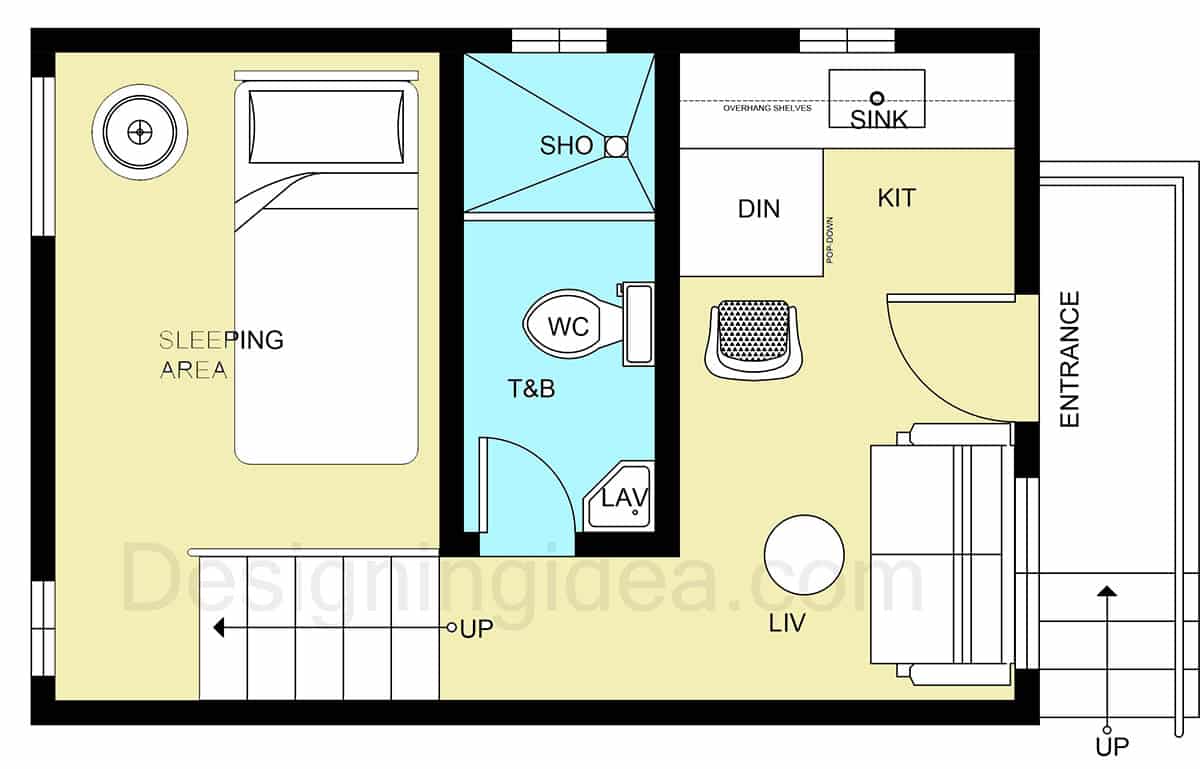 Split level layout