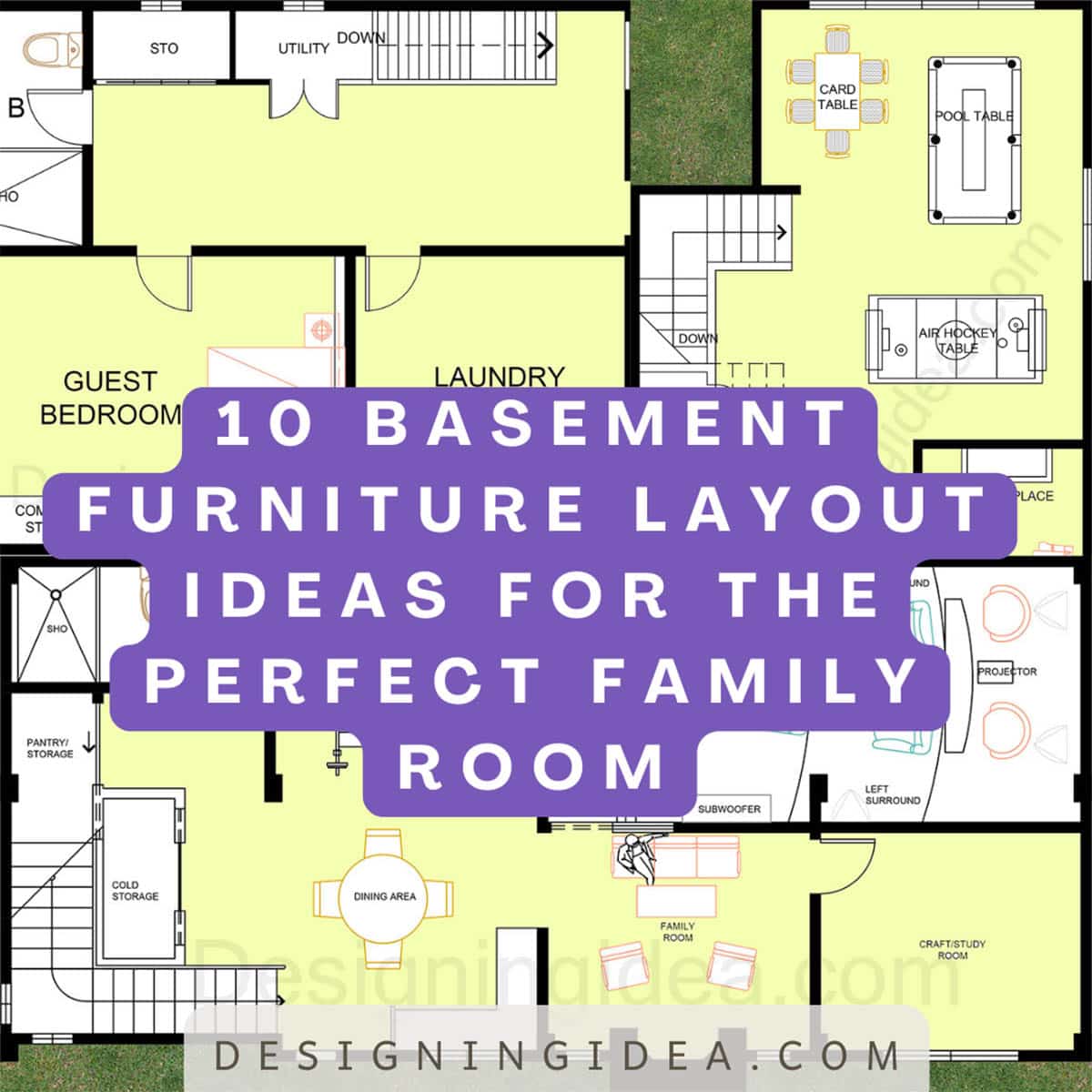 Basement furniture layout ideas for the perfect family room