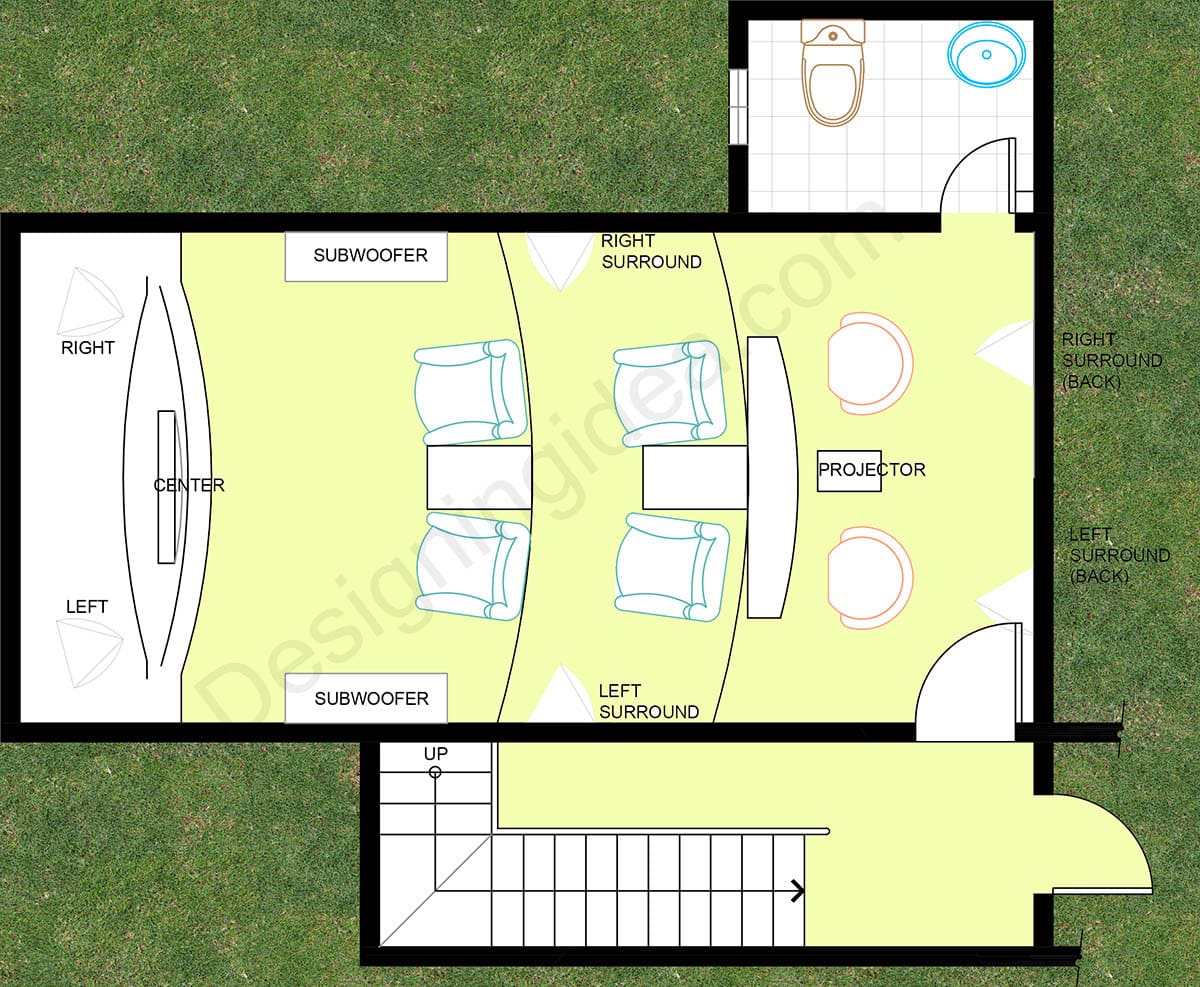 Basement home theater layout