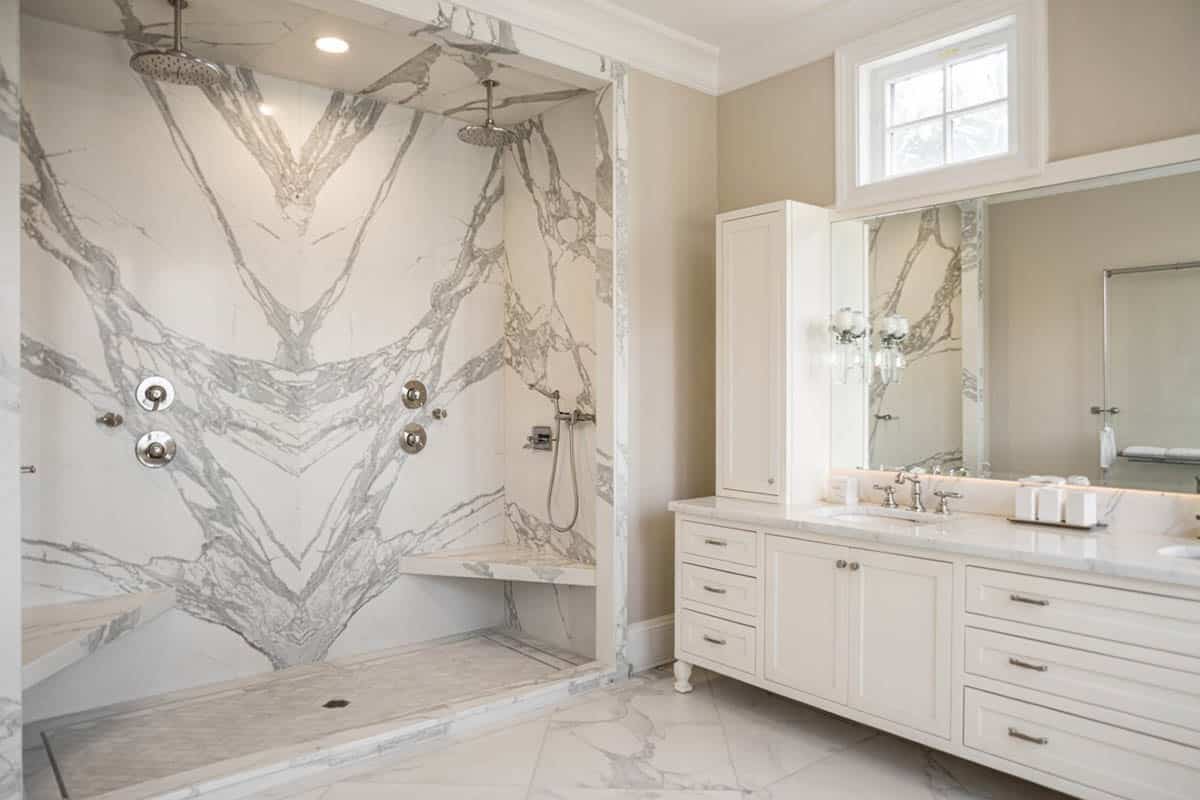 Shower with multiple shower heads