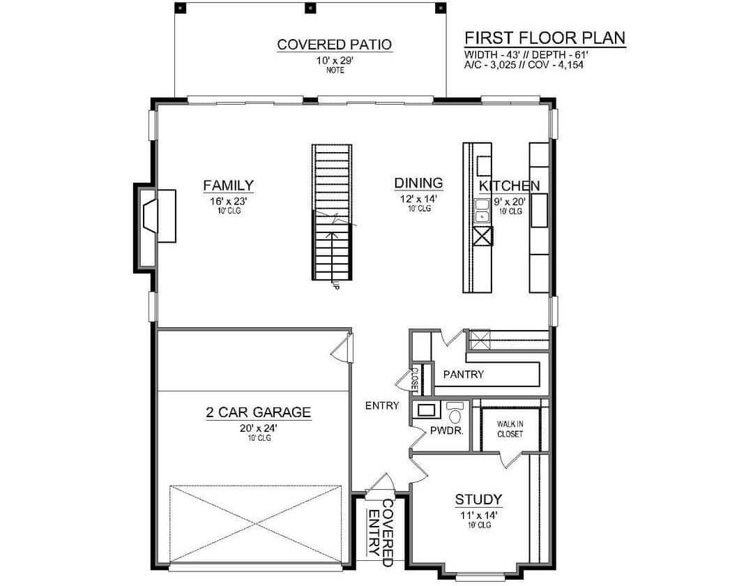 Main level floor plan