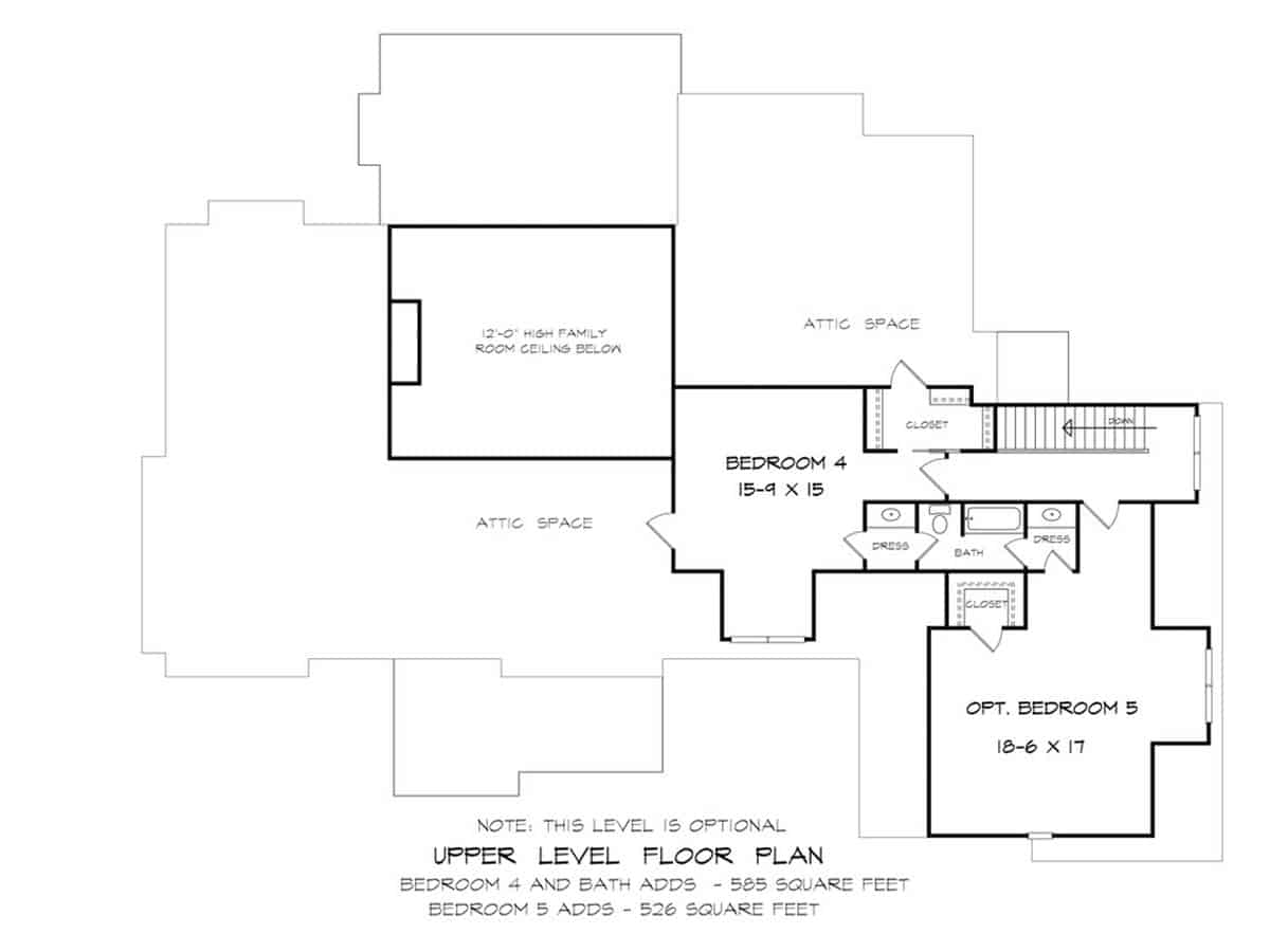 Craftsman home upper level