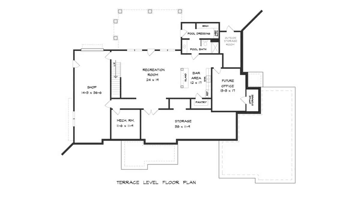 Terrace level floor plan