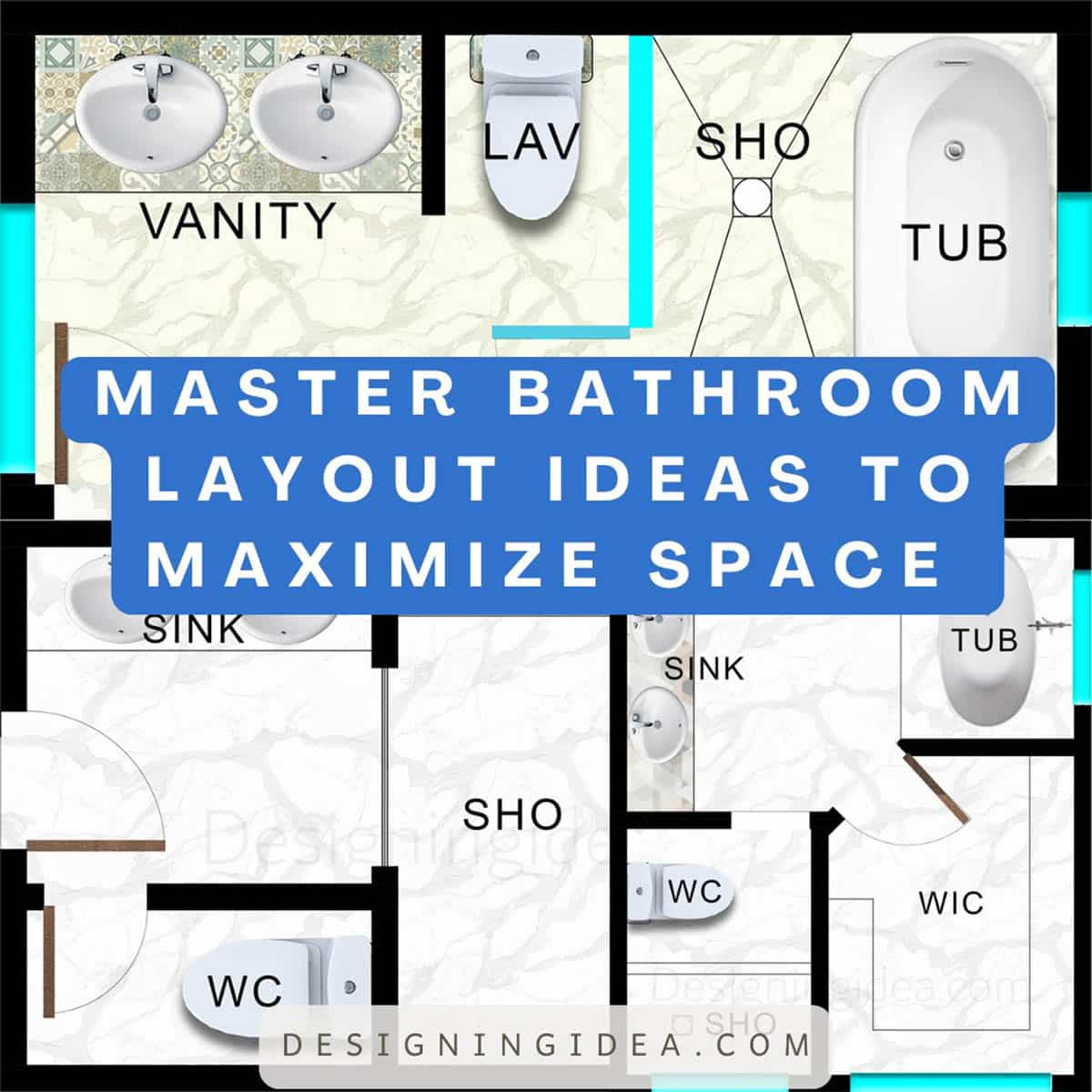 Master bathroom layout ideas to maximize space