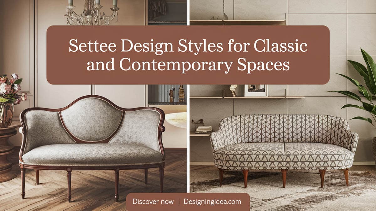 Settee design styles for classic and contemporary spaces