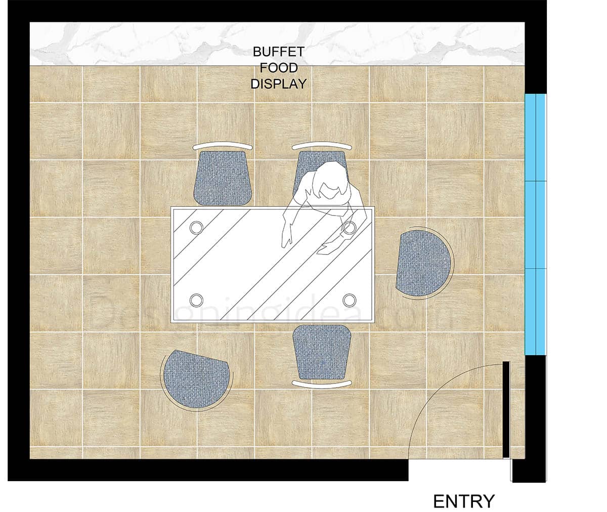 10x11 dining area with versatile layout