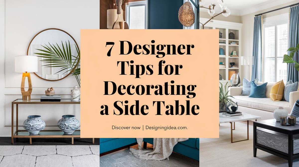 Designer tips for decorating a side table