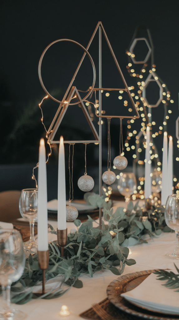 Geometric table decor