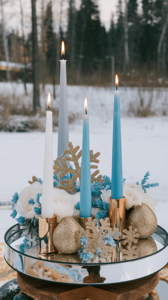 Candle and mirror display