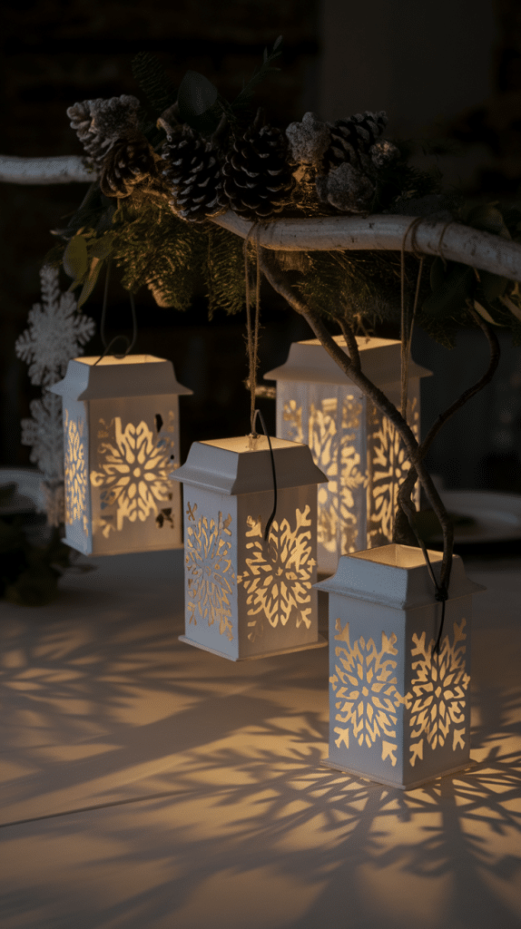 Snowflake lantern display