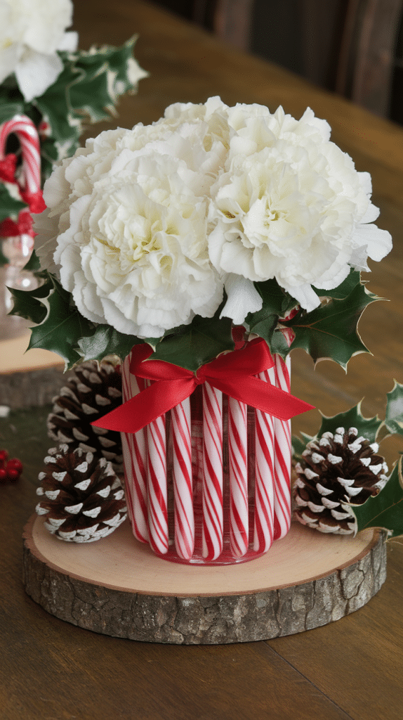 Candy cane centerpiece