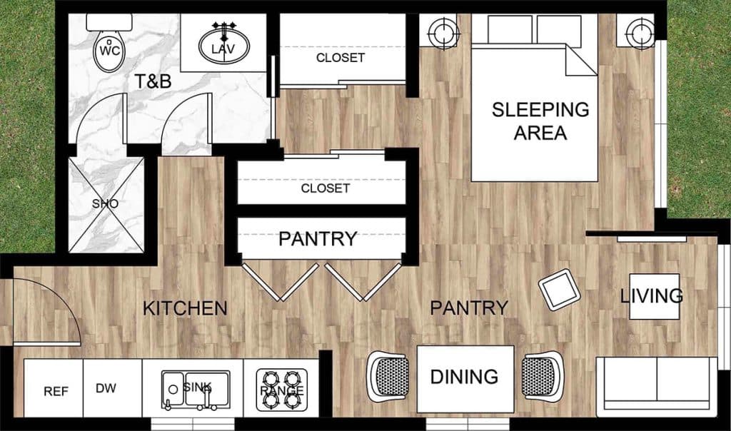 Space Saving Sq Ft Studio Apartment Layout Ideas