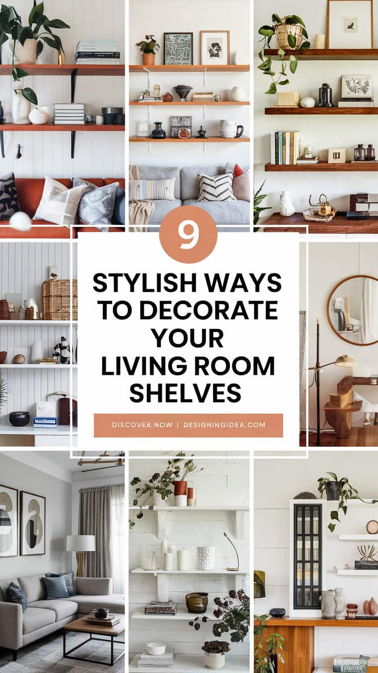 9 Stylish Ways To Decorate Your Living Room Shelves