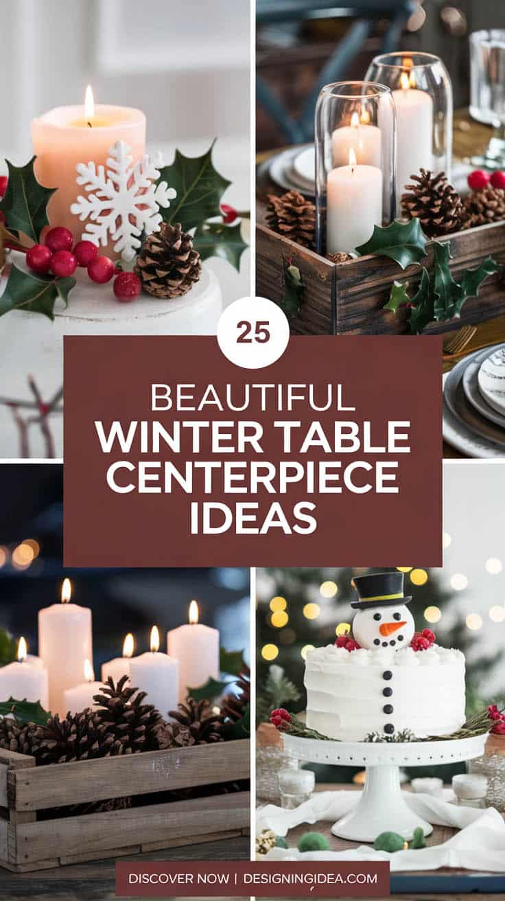 Winter table centerpiece ideas gallery image