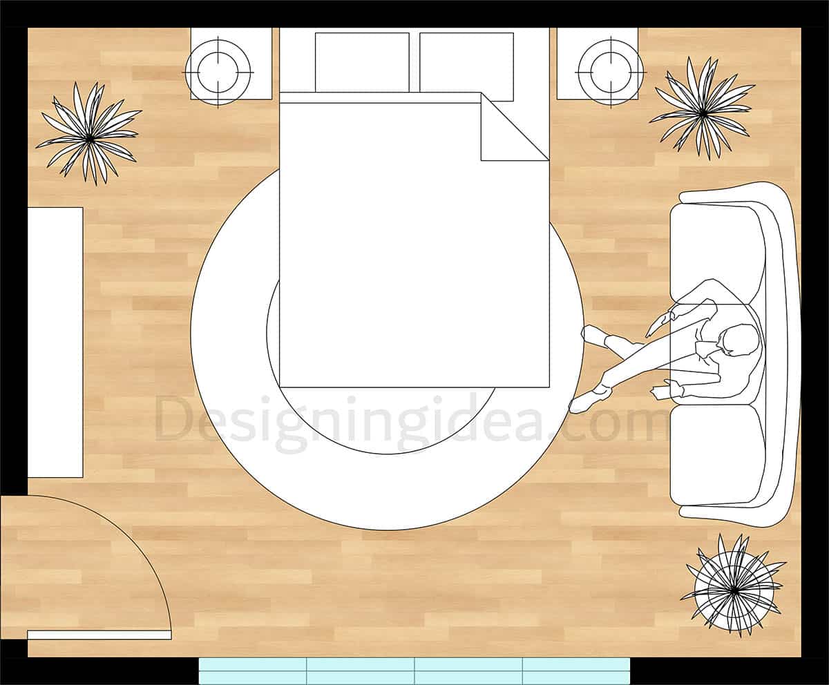 Bedroom energy flow layout