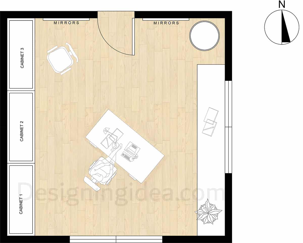 Office health and vitality layout