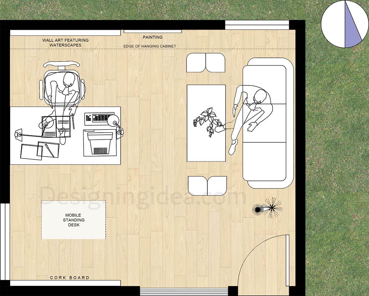 Office career advancement layout