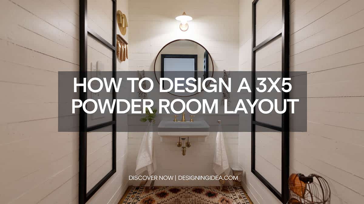 How to design a 3x5 powder room layout