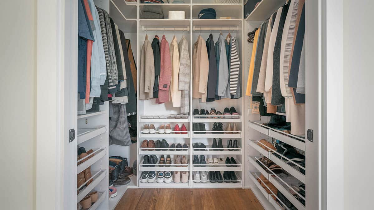 Small closet with u-shape design