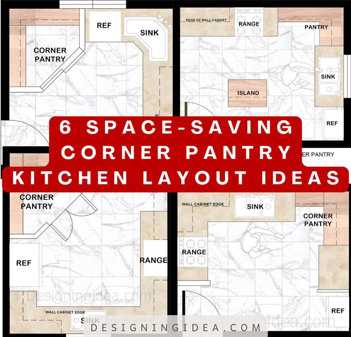 6 space-saving corner pantry kitchen layout ideas