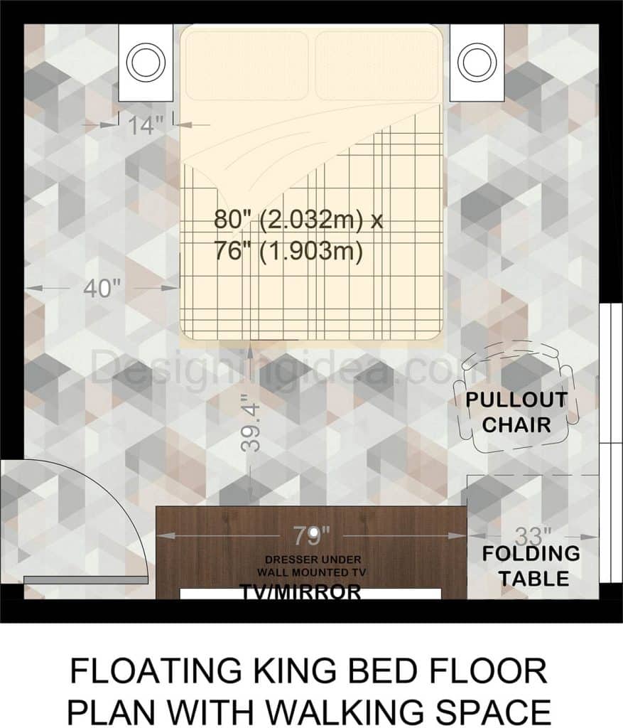 5 Stylish 12x12 Bedroom Floor Plans With A King Sized Bed