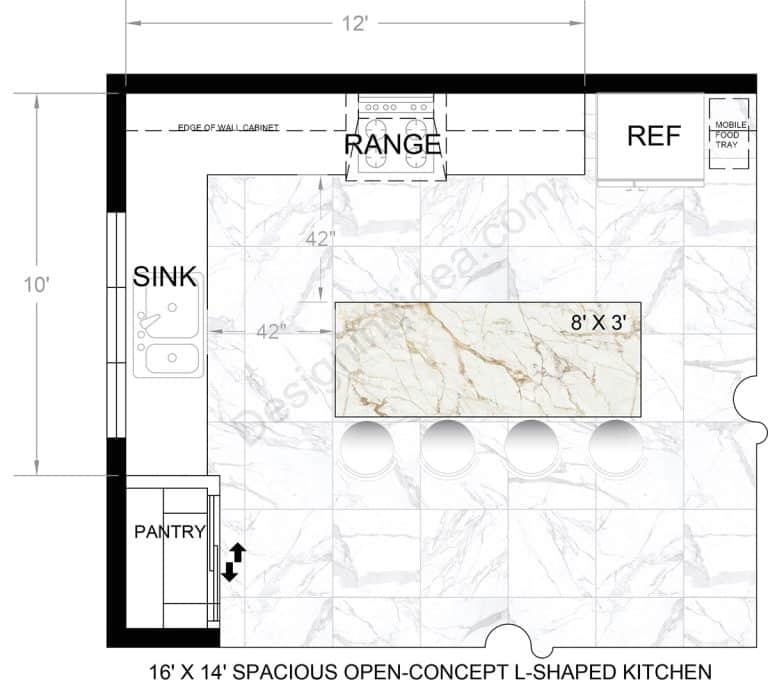 5 Designer-Inspired L-shaped Kitchen Floor Plans With An Island