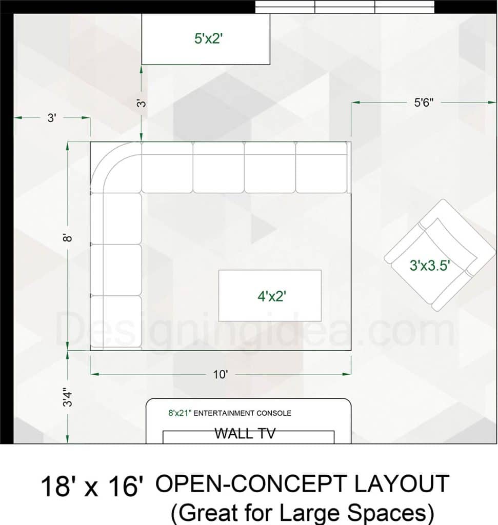 5 Living Room Floor Plan Ideas with Sectional and Recliner