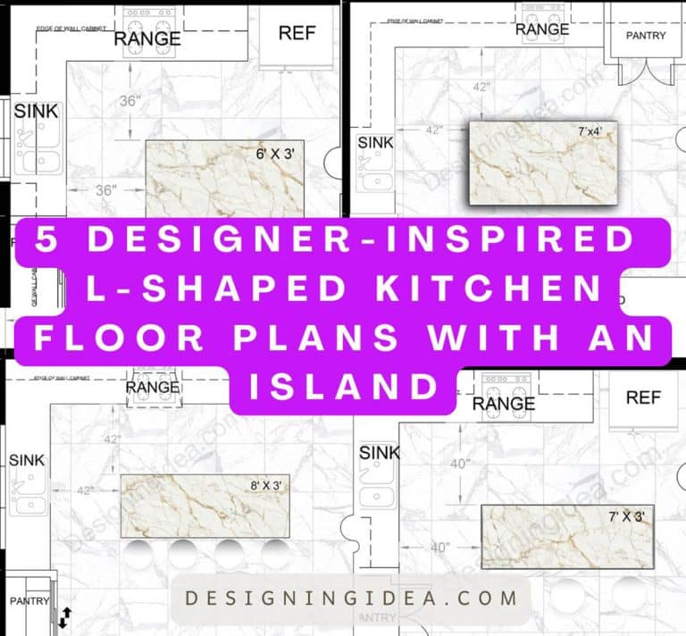 5 Designer-Inspired L-shaped Kitchen Floor Plans With An Island