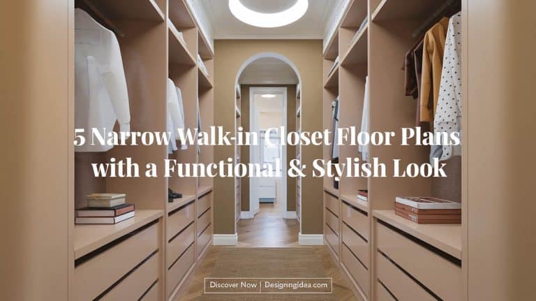 5 Narrow Walk-in Closet Floor Plans With A Functional & Stylish Look