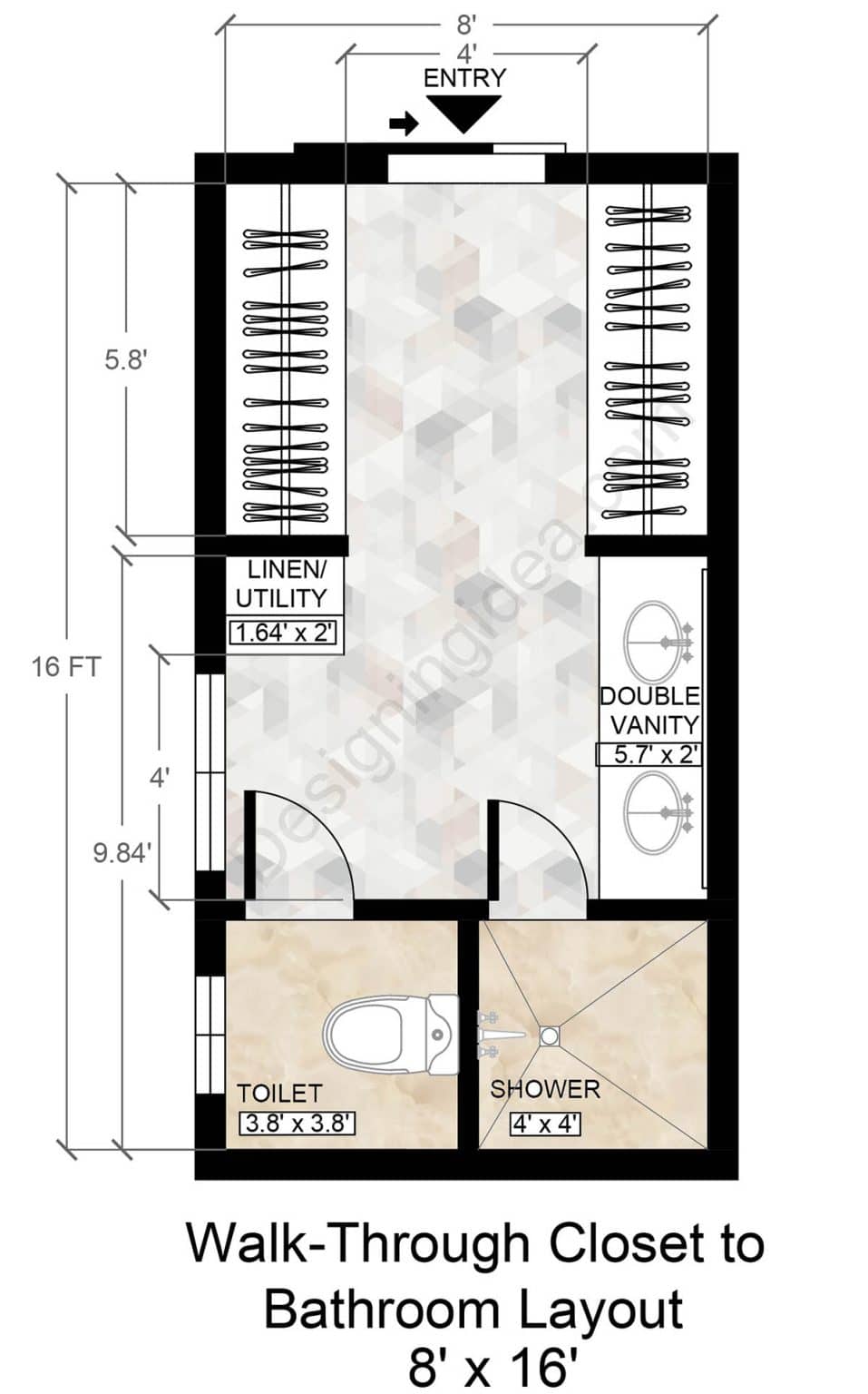 5 Bathroom and Closet Combo Floor Plans for the Ultimate Master Suite