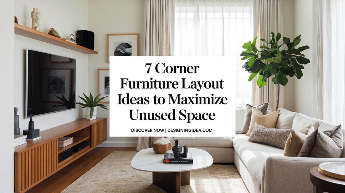Corner furniture layout ideas to maximize unused space