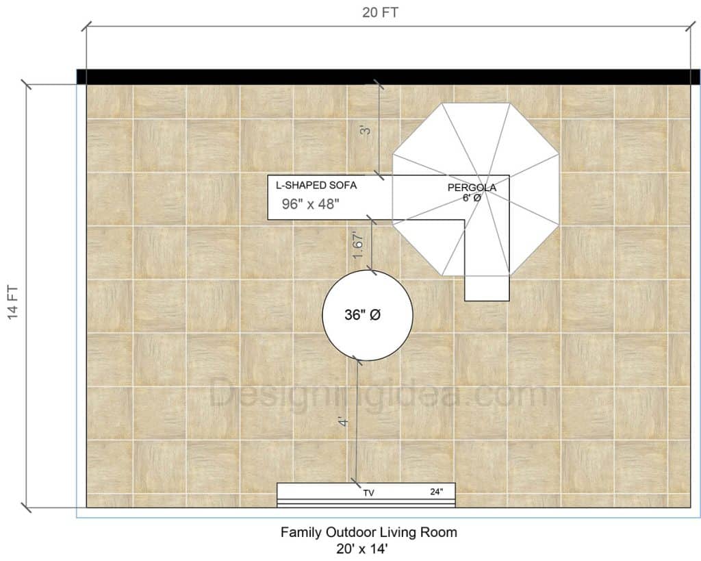 Rectangular Patio Drawing 7 Rectangular Patio Layout Ideas For Lounging & Entertaining