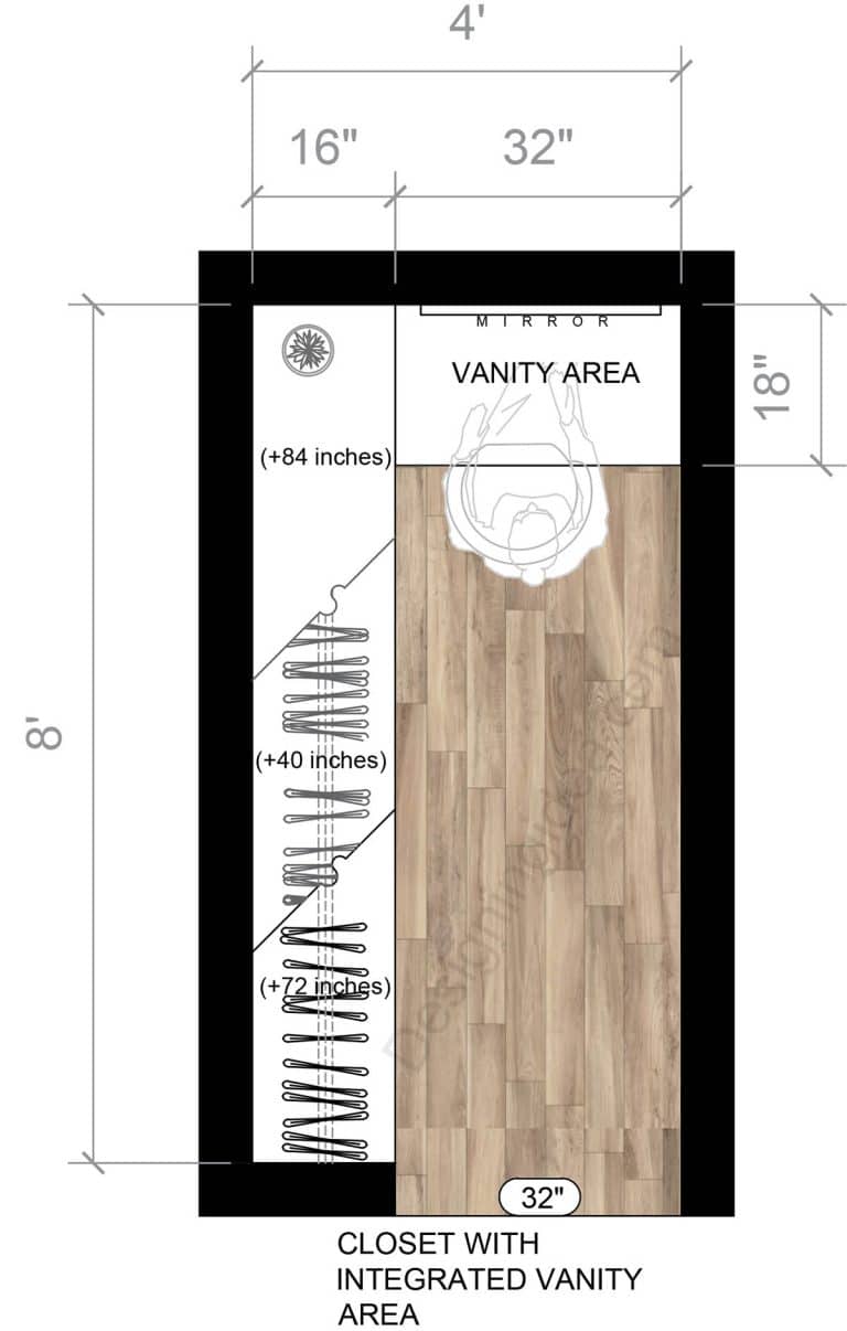 4x8 Walk in Closet Layouts With Big Style and Functionality